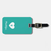 カスタムハートスクリプモダント ラゲッジタグ (正面横)