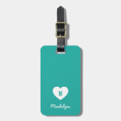 カスタムハートスクリプモダント ラゲッジタグ (正面縦)
