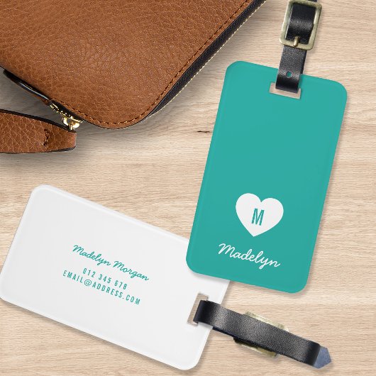 カスタムハートスクリプモダント ラゲッジタグ