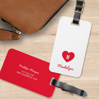 カスタムハートスクリプモダント ラゲッジタグ