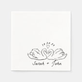 カスタムハートス結婚カクテルナプキン スタンダードカクテルナプキン (正面)