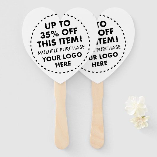 カスタムハートハンドファン35%オフ一括買ディスコイン ハンドファン (正面&裏面)