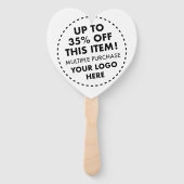 カスタムハートハンドファン35%オフ一括買ディスコイン ハンドファン (正面)