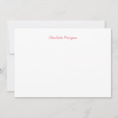 カスタムハートバックスクリプモダント ノートカード (正面)