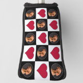 カスタムハートパターンパーソナライズされた写真 ゴルフヘッドカバー (回転90)