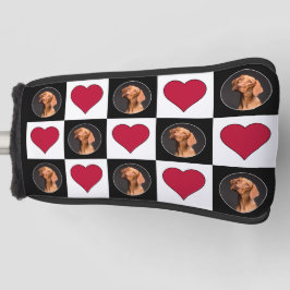 カスタムハートパターンパーソナライズされた写真 ゴルフヘッドカバー