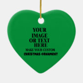 カスタムハートパーソナライズされた セラミックオーナメント (裏面)