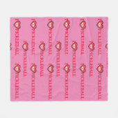 カスタムハートピンク フリースブランケット (正面(横))