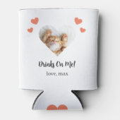 カスタムハートフォトキャッ結婚ト 缶クーラー (正面)