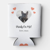 カスタムハートフォトドッグ結婚ズ 缶クーラー (正面)