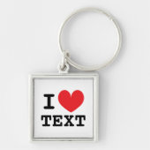 カスタムハートプレミアムキーチェーン キーホルダー (正面)