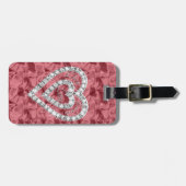 カスタムハートラブダイヤモンドラゲージタグ ラゲッジタグ (正面横)