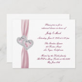 カスタムハートリハーサルディナー招待状 招待状 (正面/裏面)