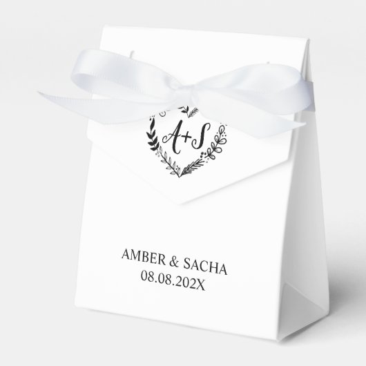 カスタムハートリースで日付を保存 フェイバーボックス (正面サイド)