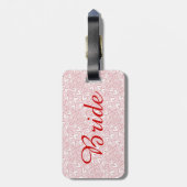カスタムハート付き花嫁ラゲージタグ ラゲッジタグ (裏面縦)
