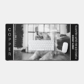 カスタムハート写真で永遠に犬の記念碑 デスクマット (キーボード&マウス)