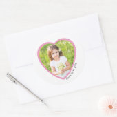 カスタムハート写真シール – バレンタインデー ラウンドシール (封筒)