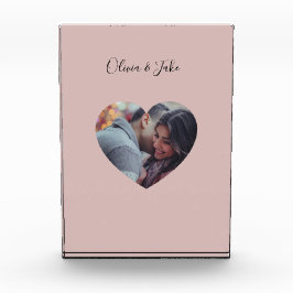 カスタムハート写真ニューレ結婚イズ・ギフト フォトブロック
