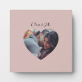 カスタムハート写真ニューレ結婚イズ・ギフト フォトプラーク (正面)