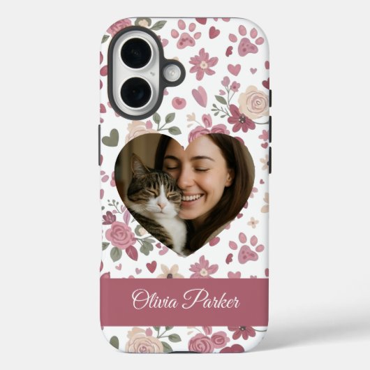 カスタムハート写真 猫好きさん用スマホケース Case-Mate iPhoneケース (裏面)
