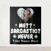 カスタムハート写真Me Inytic Never タペストリー (正面)