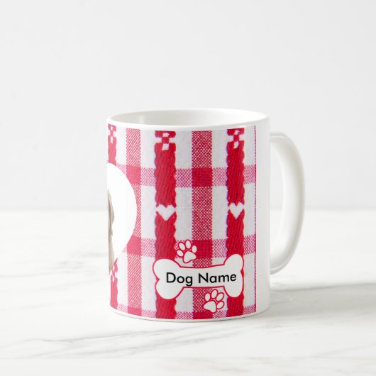 カスタムハート型ゴールデンレトリバーコーヒーマグ コーヒーマグカップ (正面右)