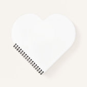 カスタムハート型螺旋綴じノート ノートブック (正面)