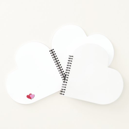 カスタムハート型螺旋綴じノート ノートブック (内部)