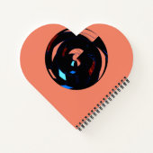 カスタムハート型螺旋綴じノート ノートブック (裏面)