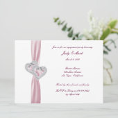 カスタムハート婚約パーティ招待状 招待状 (スタンド正面)