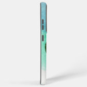 カスタムハート形状写真グリーン水色テンプレート SAMSUNG GALAXYケース (右側面)