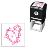 カスタムハート形葉結婚 セルフインキングスタンプ (インサイチュ)