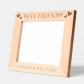 カスタムハート最高の友達 レーザー彫刻フレーム (左)