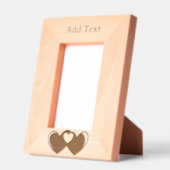 カスタムハート材を彫った木枠 レーザー彫刻フレーム (左)