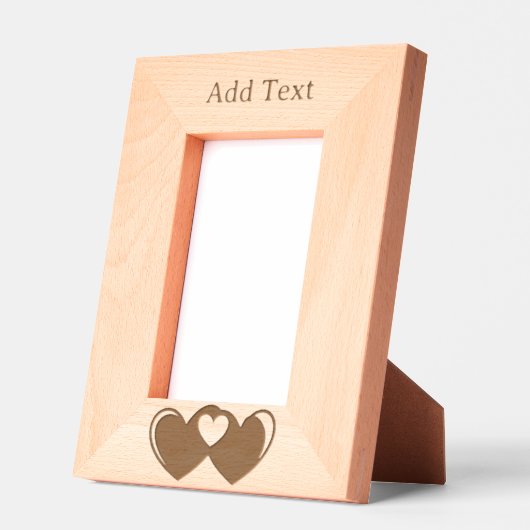 カスタムハート材を彫った木枠 レーザー彫刻フレーム (左)