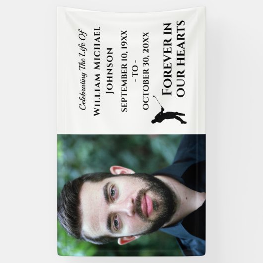 カスタムハート記念写真ゴルフ 横断幕 (縦)