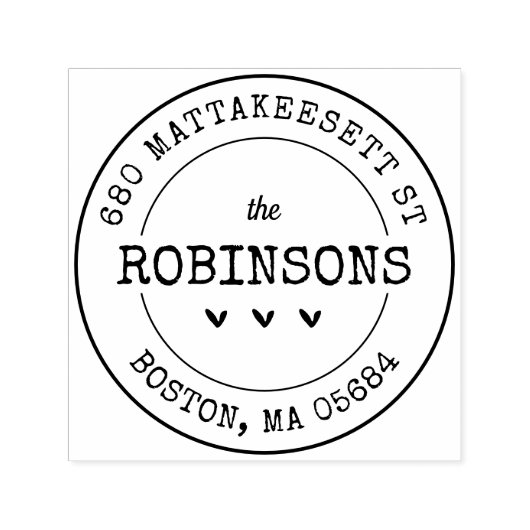 カスタムハート セルフインキングスタンプ (デザイン)