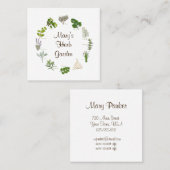 カスタムハーブガーデン名刺 スクエア名刺 (正面/裏面)