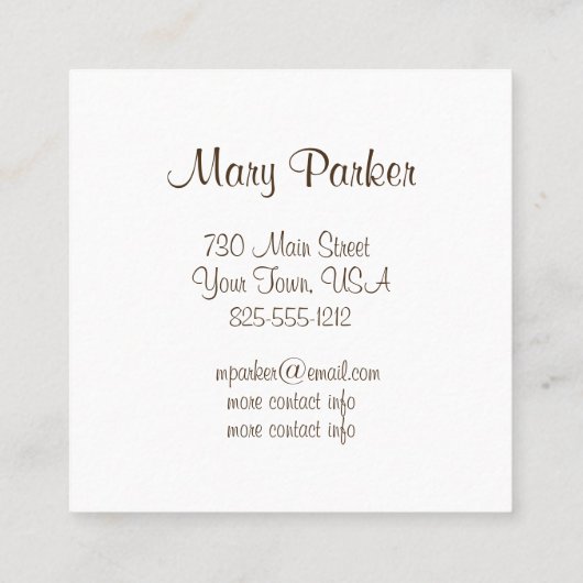 カスタムハーブガーデン名刺 スクエア名刺 (裏面)