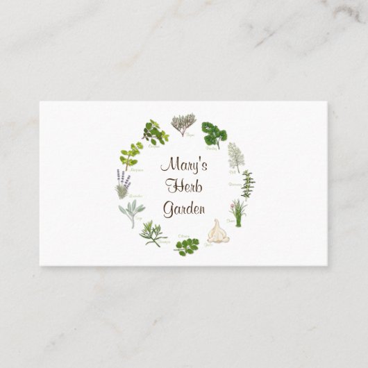 カスタムハーブガーデン名刺 名刺 (正面)