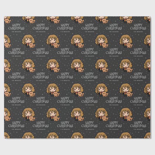 カスタムハーマイオネグレンジャー | 幸せなクリスマス ラッピングペーパー (フラット)
