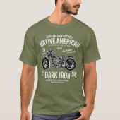 カスタムハーレーインディアンオートバイクラシックレジェンド Tシャツ (正面)