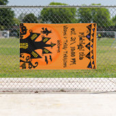 カスタムハ幽霊のよく出るウスハローウィンパーティ旗 横断幕 (インサイチュ)