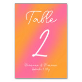 カスタムハ書ンドピックオレンジ テーブルナンバー (正面)