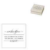 カスタムハ書ンドファミリ名&差出人住所 ラバースタンプ (押印)