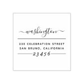 カスタムハ書ンドファミリ名&差出人住所 ラバースタンプ (インプリント)