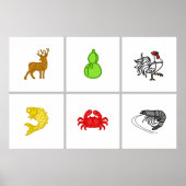 カスタムバầウクアカーカスプベトọナムサイコロゲームマット ポスター (正面)