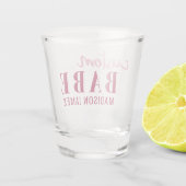 カスタムバおもしろいベパーソナライズされたことわざ名 ショットグラス (裏面)