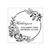 カスタムバイオレットハンドドローリース差出人住所 ラバースタンプ (インプリント)