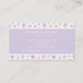 カスタムバイオレットパープルソフトピンクフローラプロフェッショナル 名刺 (裏面)